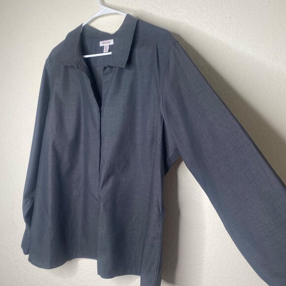 Red House Non-Iron Tunic Top Size 3XL Button-Up Black & White Check Long Sleeve - Picture 4 of 10